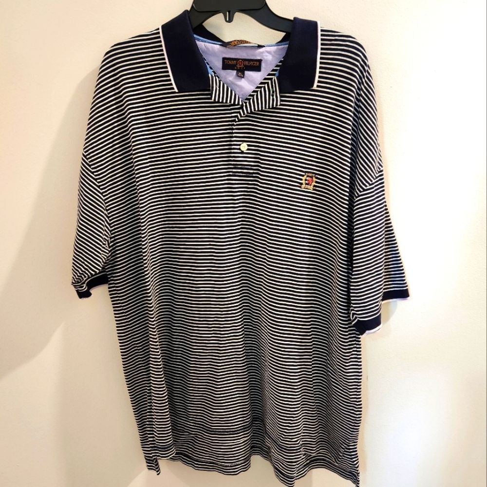 Tommy Hilfiger Golf BUNDLE TWO Polo Shirts Blue & Red Y2K Mens SZ XL